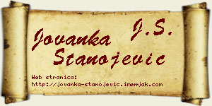 Jovanka Stanojević vizit kartica